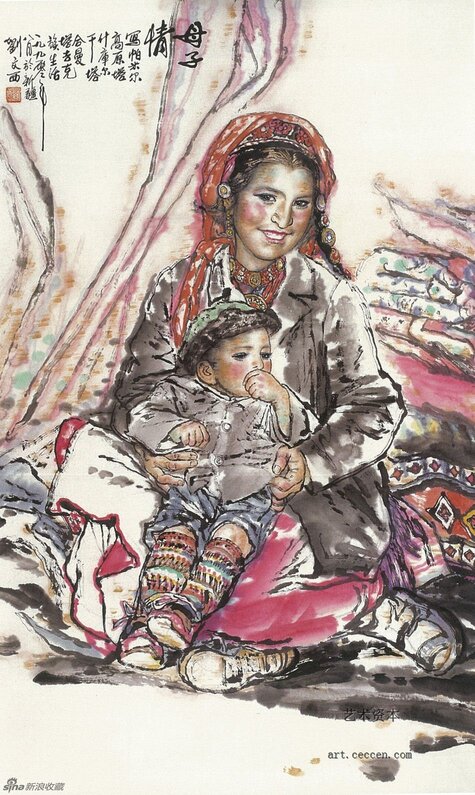 母子情 180cm×100cm 1990年